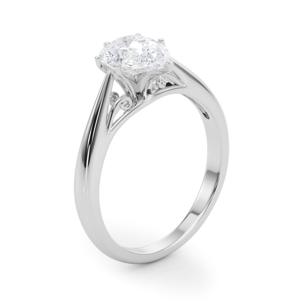 Katerina Pear Diamond Solitaire Engagement Ring-VIRABYANI